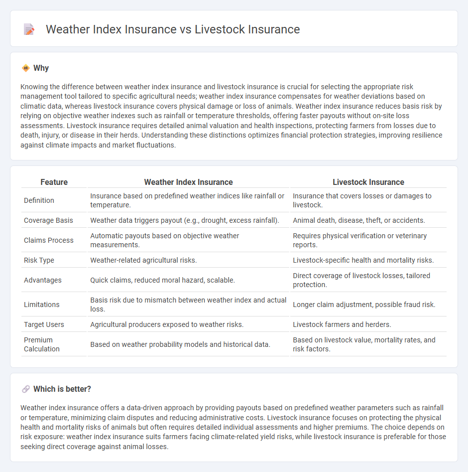 Weather Index Insurance vs Livestock Insurance in Insurance