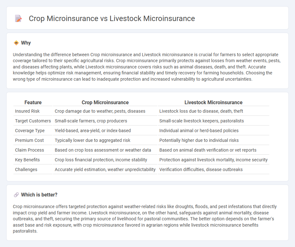 Crop Microinsurance vs Livestock Microinsurance in Insurance