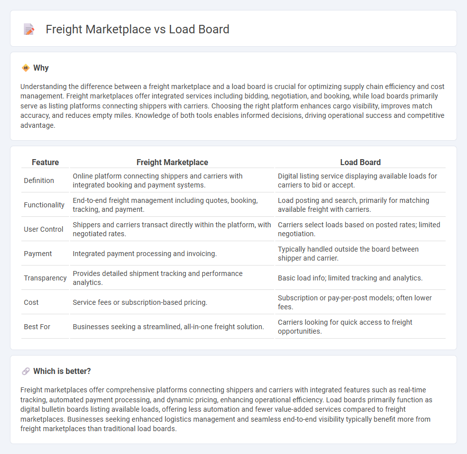 Freight Marketplace vs Load Board in Logistics