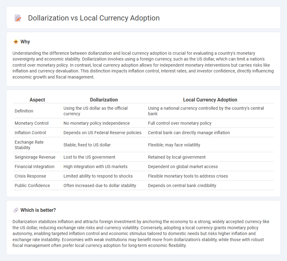 Dollarization vs Local Currency Adoption in Economy