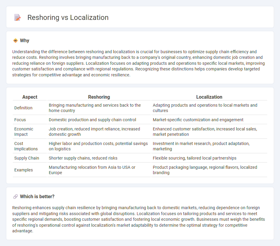 Reshoring vs Localization in Economy