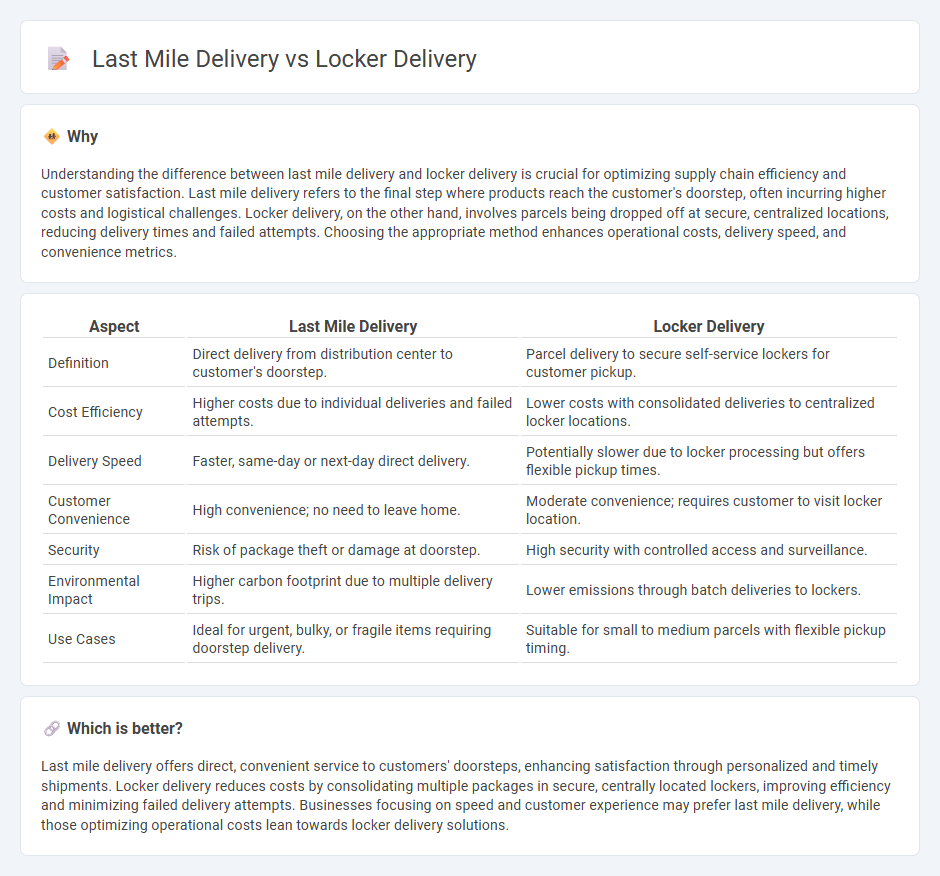 Last Mile Delivery vs Locker Delivery in Logistics