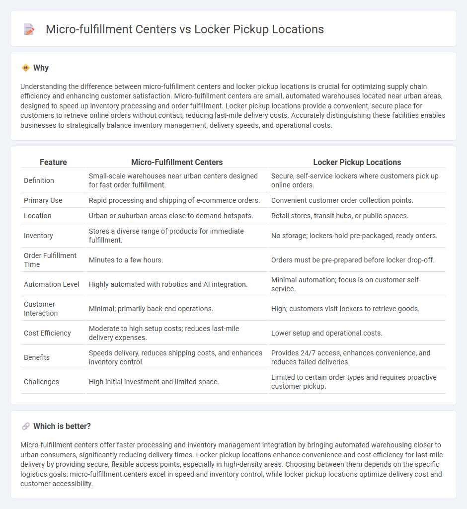 Micro-Fulfillment Centers vs Locker Pickup Locations in Logistics