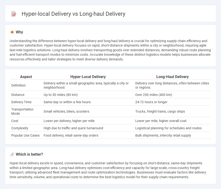 Hyper-Local Delivery vs Long-Haul Delivery in Logistics