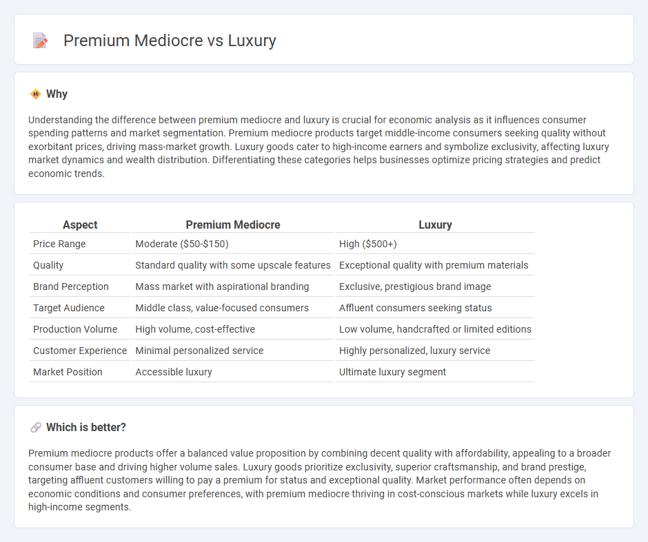 Premium Mediocre vs Luxury in Economy