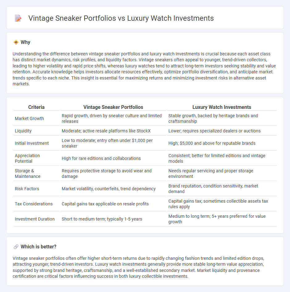 Vintage Sneaker Portfolios vs Luxury Watch Investments in Investment