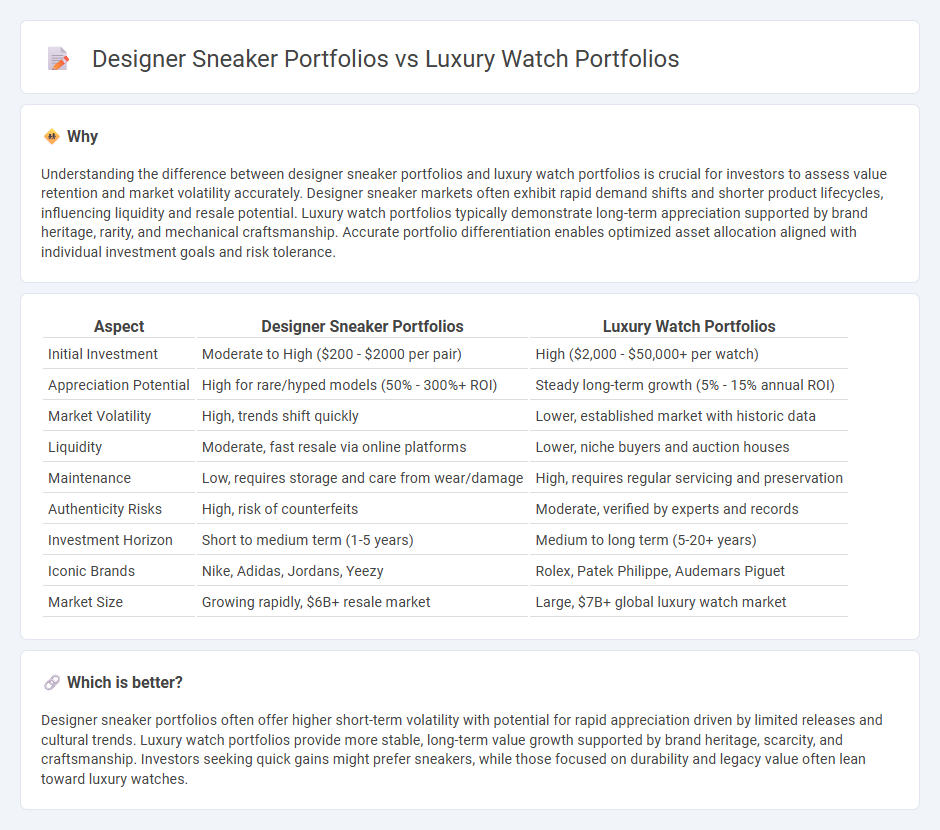 Designer Sneaker Portfolios vs Luxury Watch Portfolios in Investment