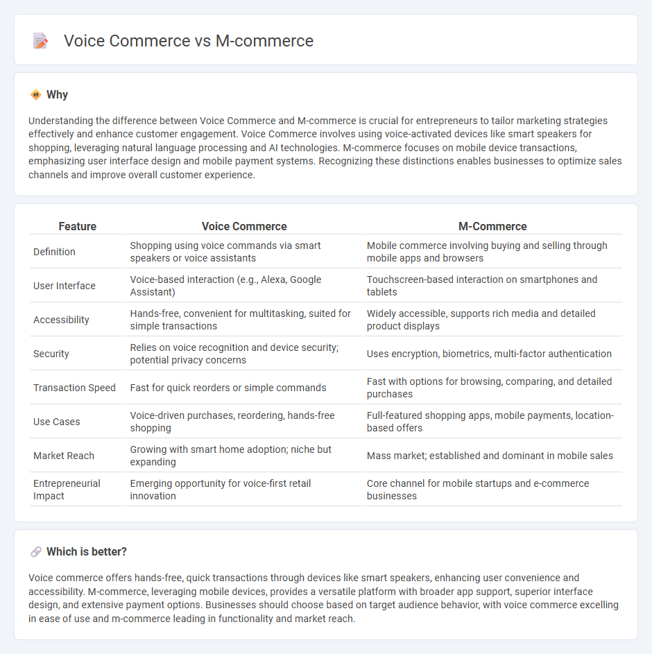 Voice Commerce vs M-Commerce in Entrepreneurship