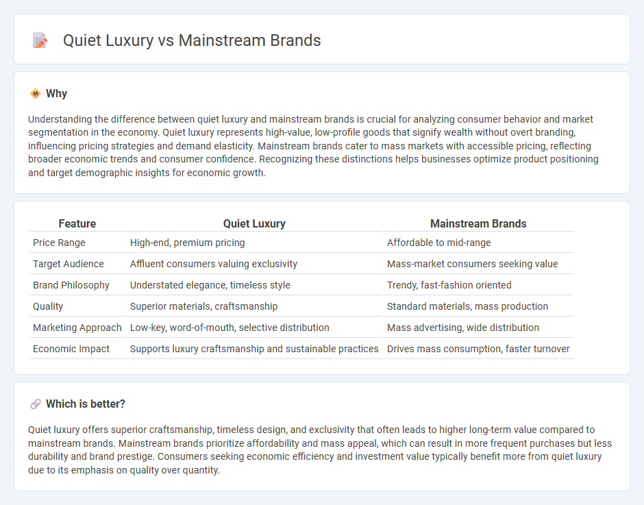 Quiet Luxury vs Mainstream Brands in Economy