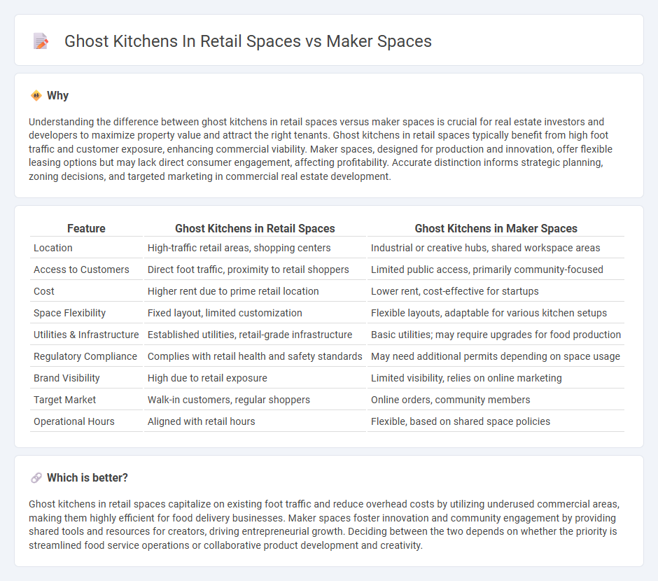 Ghost Kitchens In Retail Spaces vs Maker Spaces in Real Estate