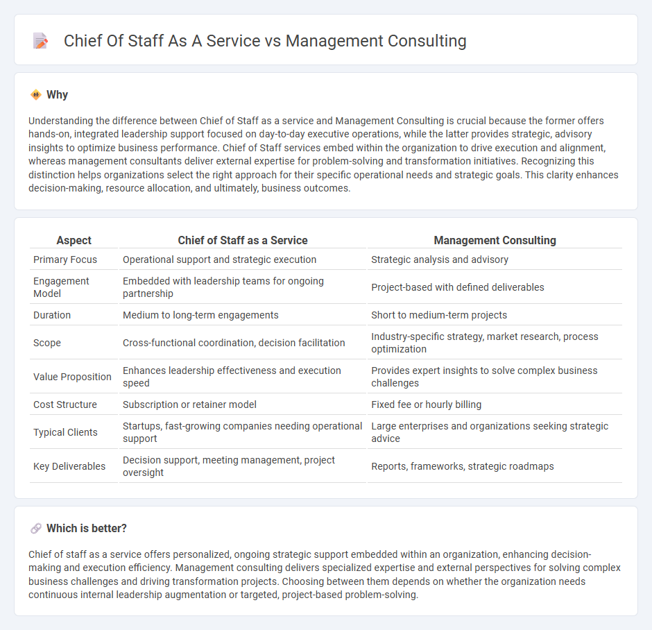 Chief Of Staff As A Service vs Management Consulting in Consulting