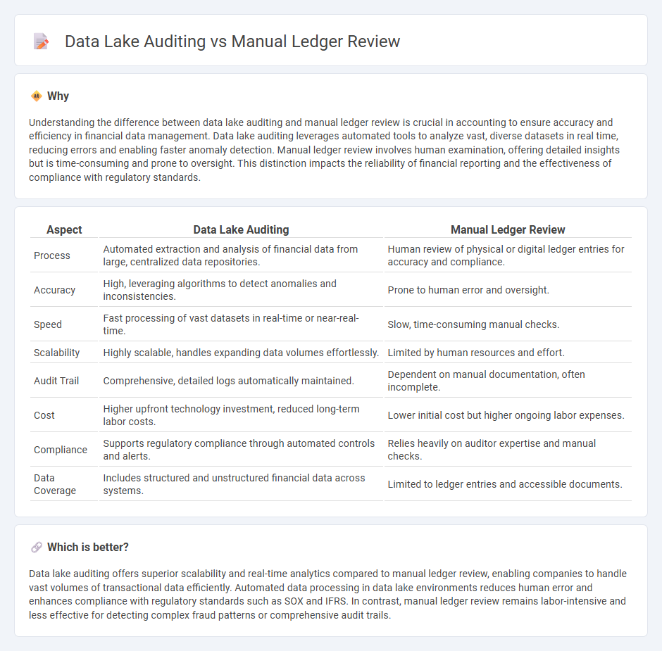 Data Lake Auditing vs Manual Ledger Review in Accounting