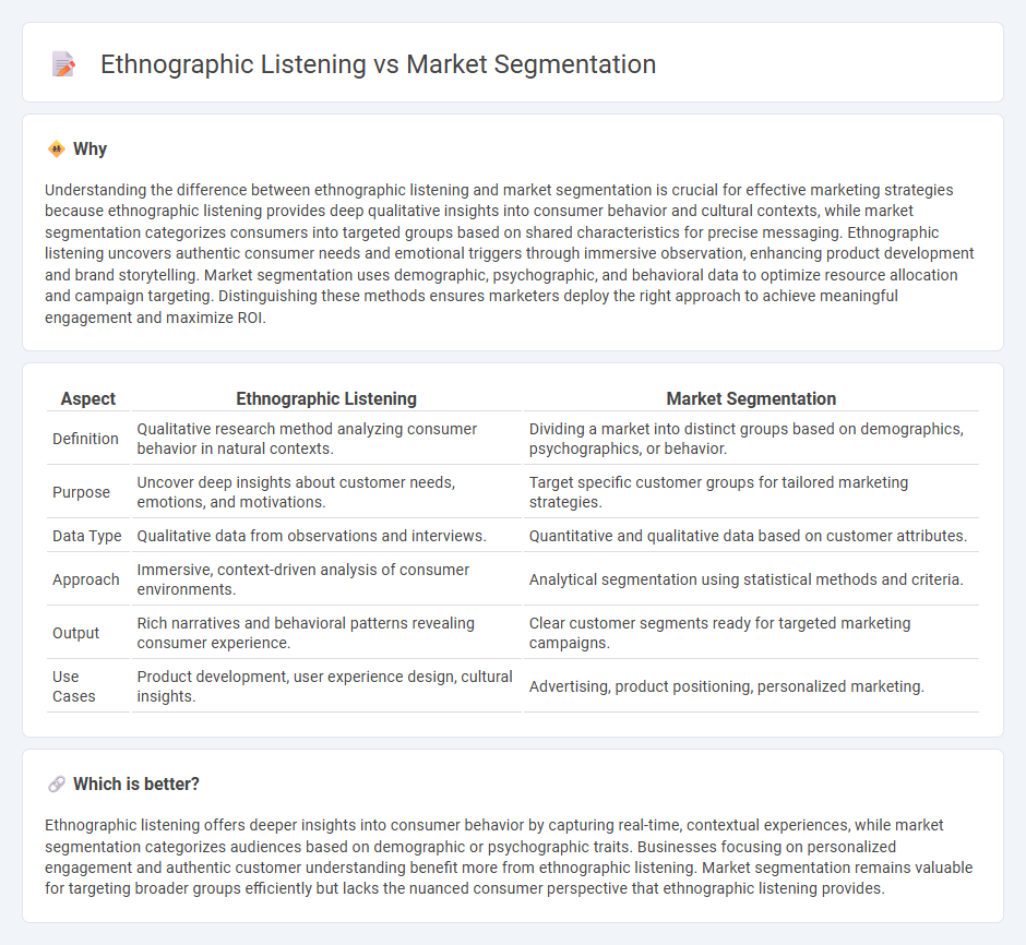 Ethnographic Listening vs Market Segmentation in Marketing