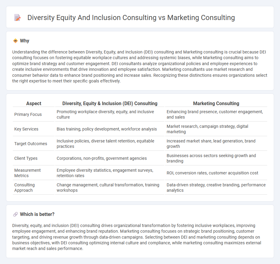 Diversity Equity And Inclusion Consulting vs Marketing Consulting in Consulting