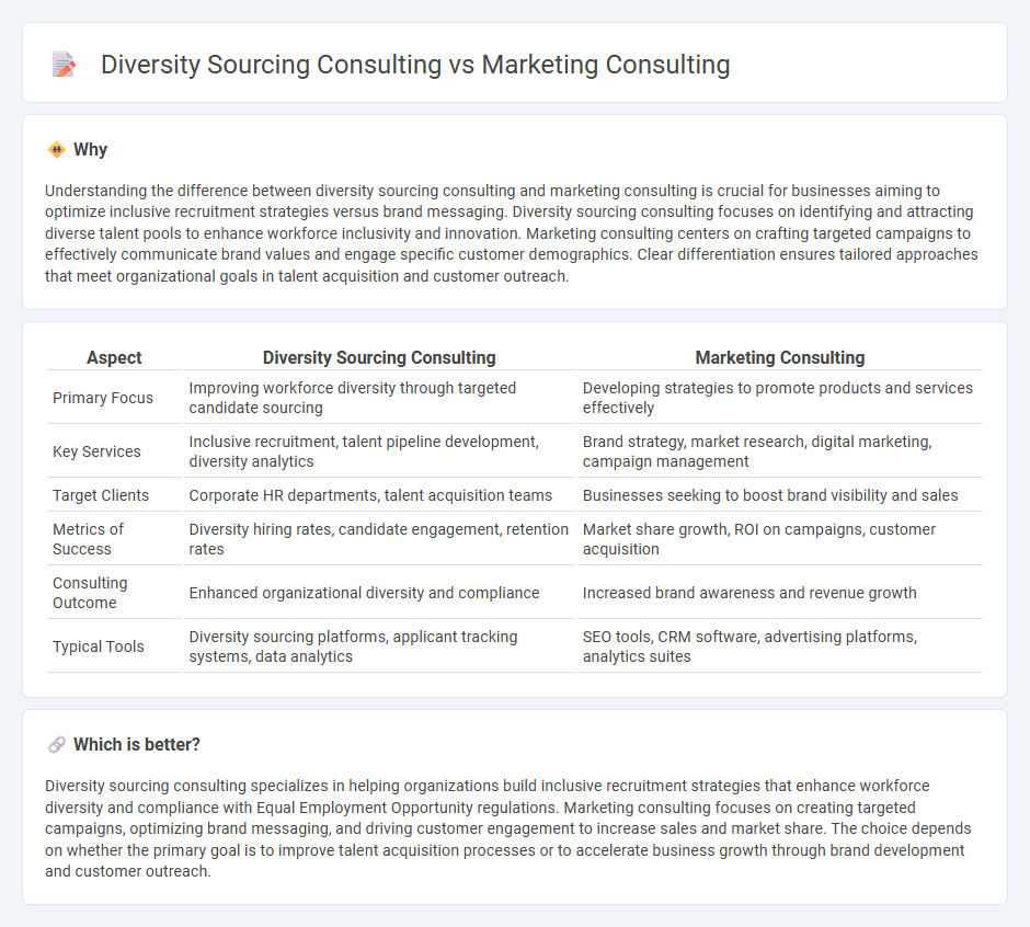 Diversity Sourcing Consulting vs Marketing Consulting in Consulting