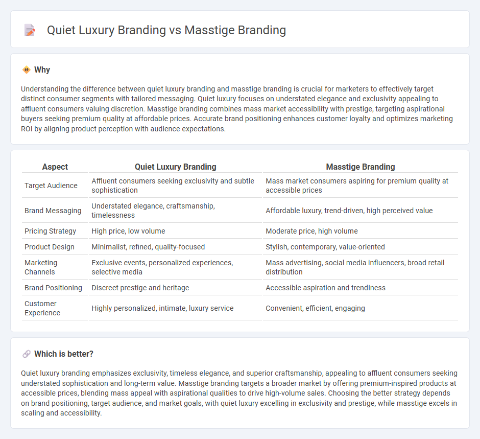 Quiet Luxury Branding vs Masstige Branding in Marketing
