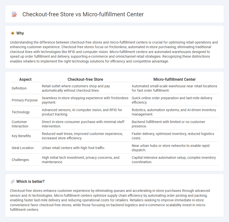 Checkout-Free Store vs Micro-Fulfillment Center in Retail