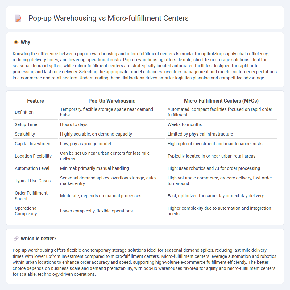 Pop-Up Warehousing vs Micro-Fulfillment Centers in Logistics