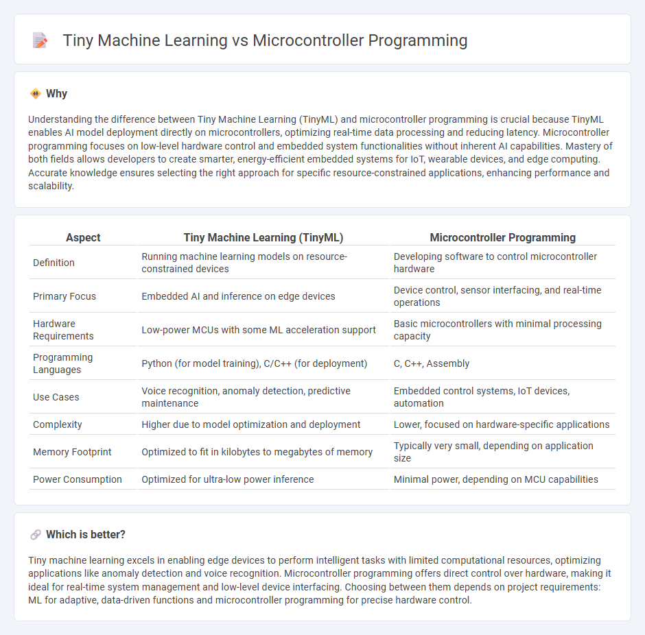 Tiny Machine Learning vs Microcontroller Programming in Technology
