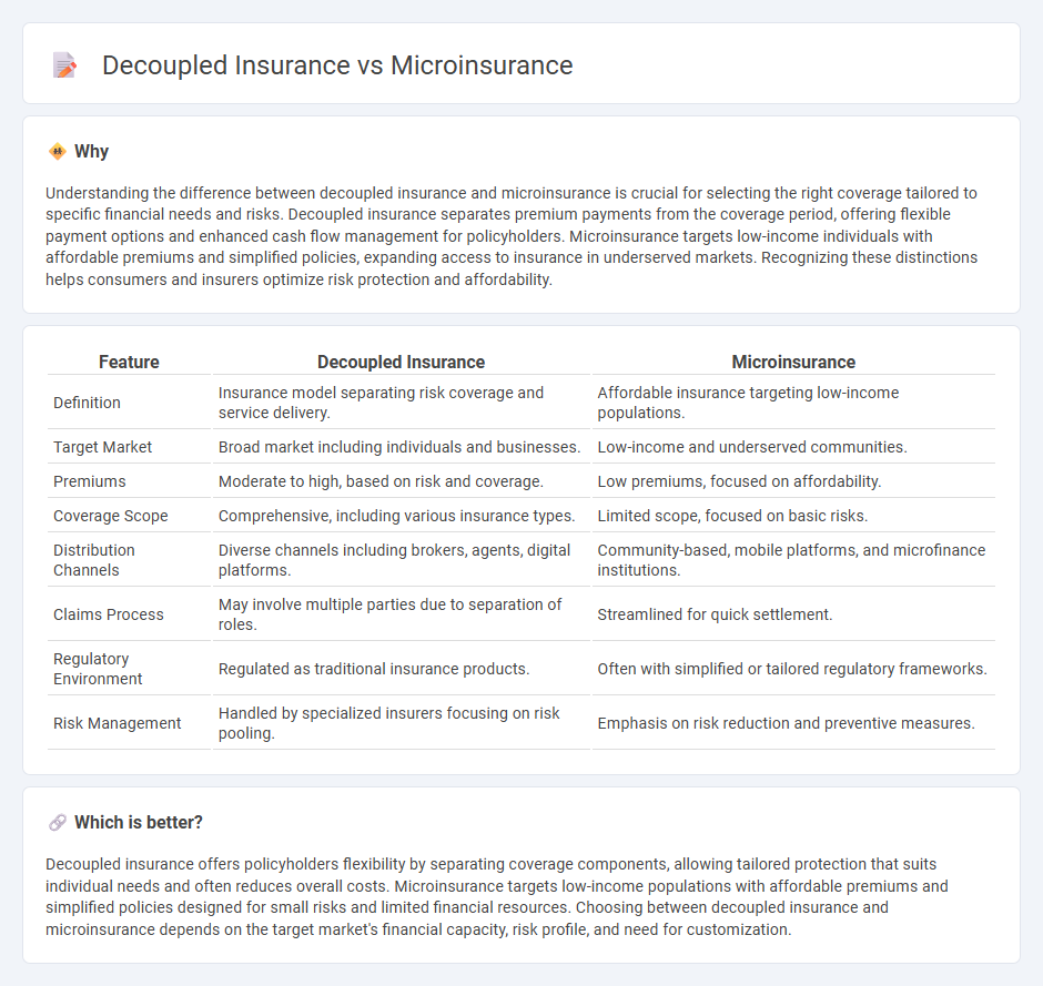 Decoupled Insurance vs Microinsurance in Insurance