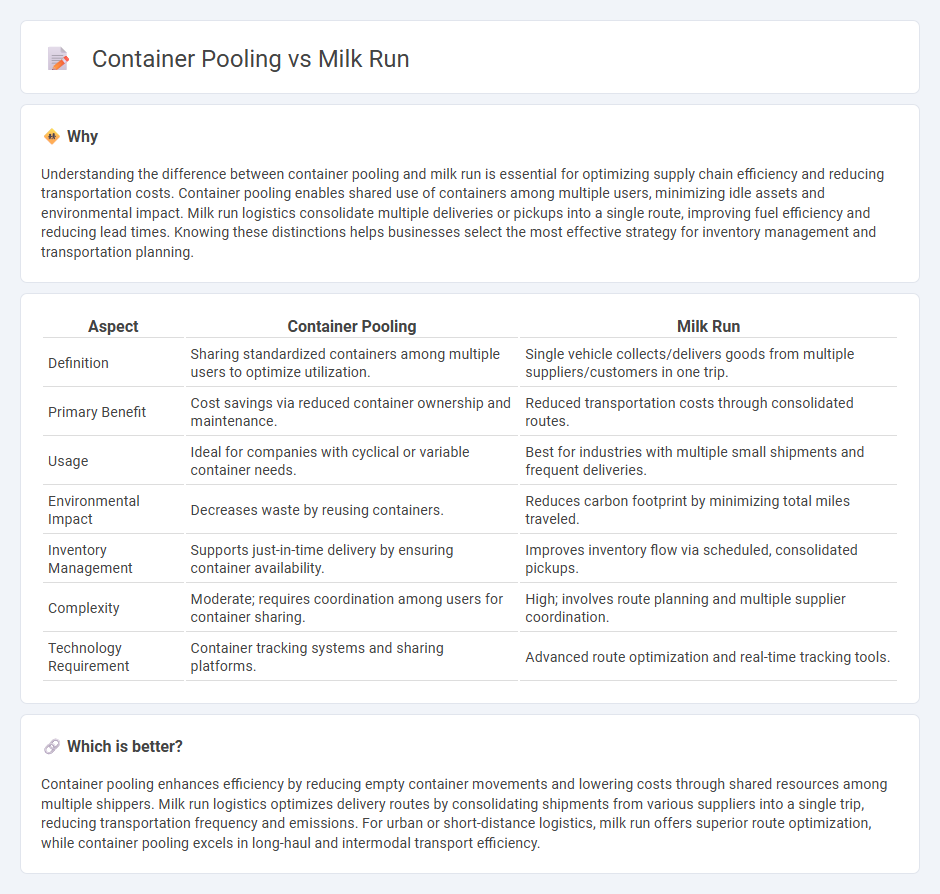 Container Pooling vs Milk Run in Logistics
