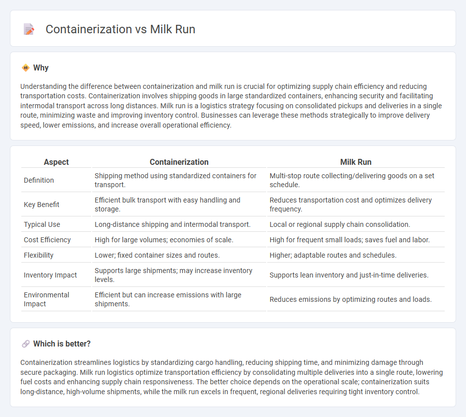 Containerization vs Milk Run in Logistics