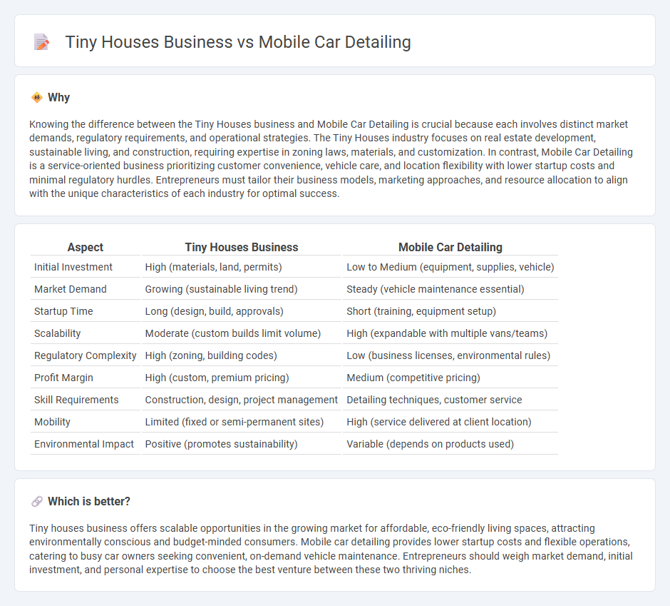 Tiny Houses Business vs Mobile Car Detailing in Entrepreneurship