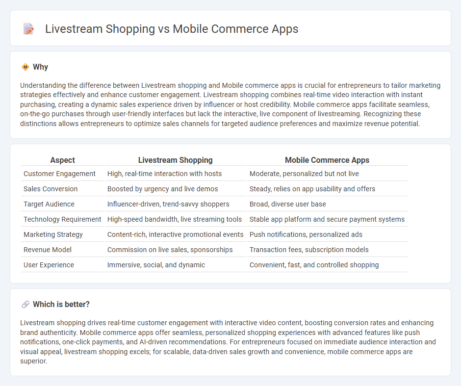 Livestream Shopping vs Mobile Commerce Apps in Entrepreneurship