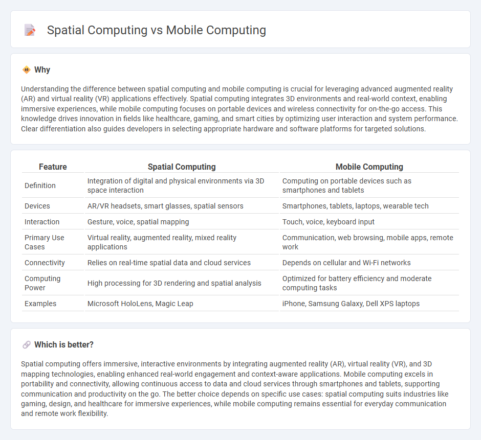 Spatial Computing vs Mobile Computing in Technology
