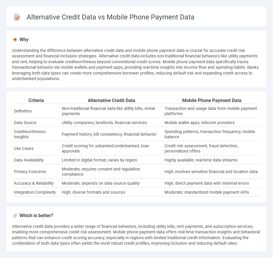 Alternative Credit Data vs Mobile Phone Payment Data in Banking