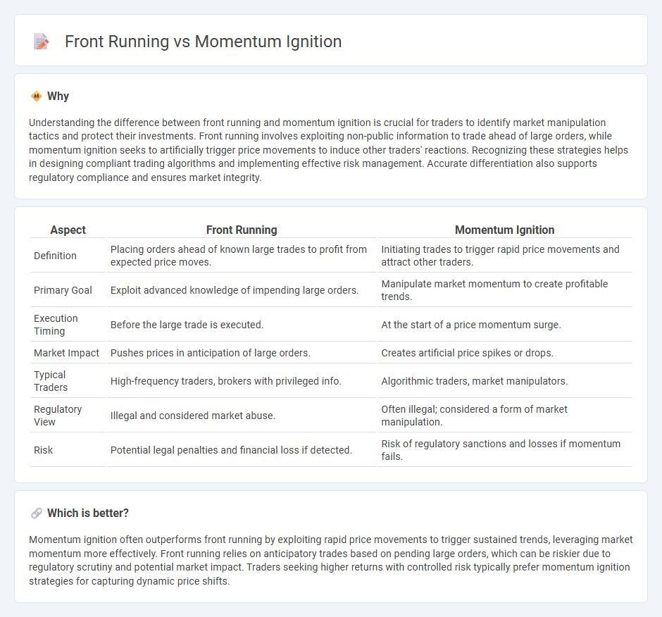 Front Running vs Momentum Ignition in Trading
