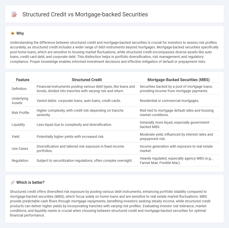 Structured Credit vs Mortgage-Backed Securities in Finance