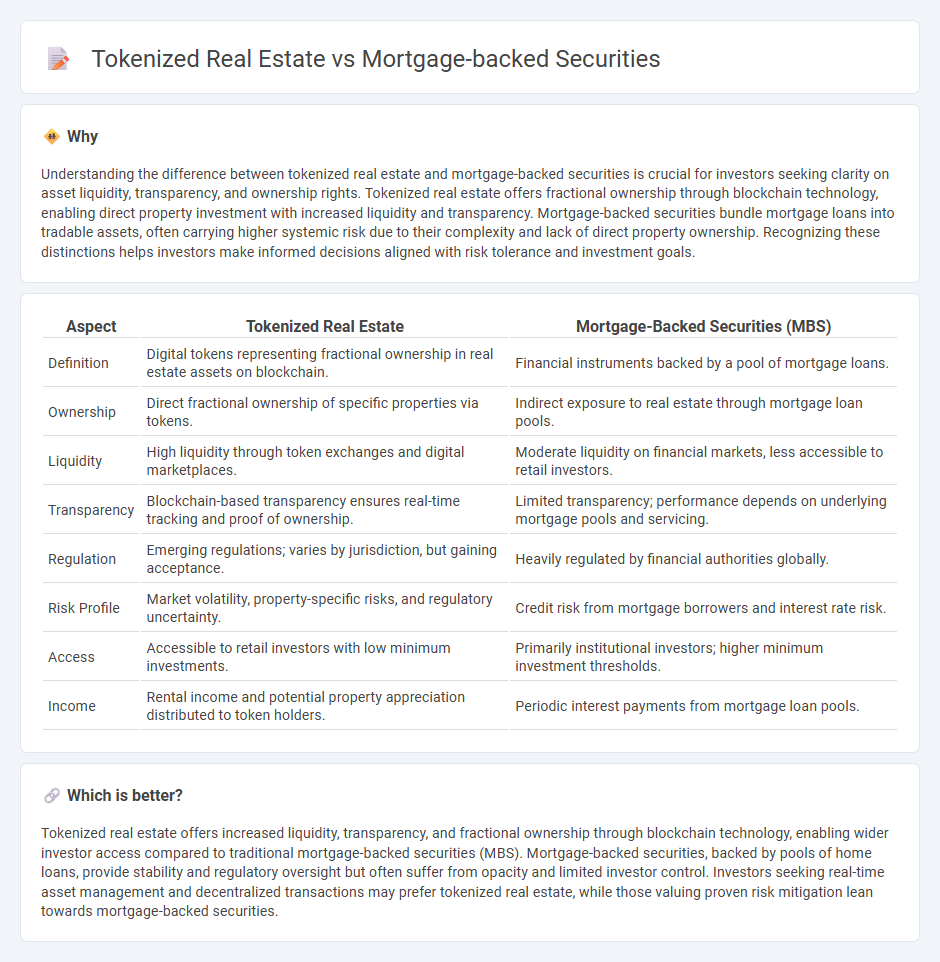 Tokenized Real Estate vs Mortgage-Backed Securities in Real Estate