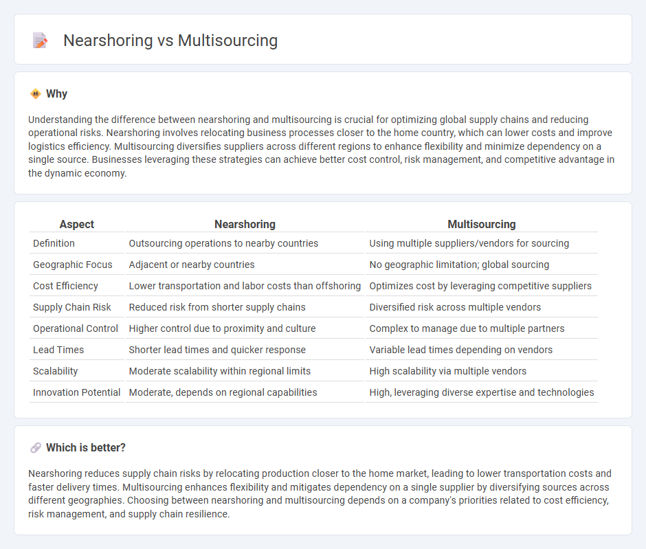 Nearshoring vs Multisourcing in Economy