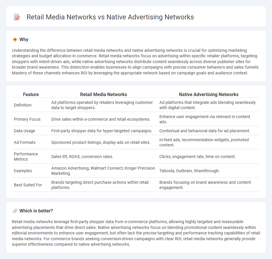 Retail Media Networks vs Native Advertising Networks in Commerce