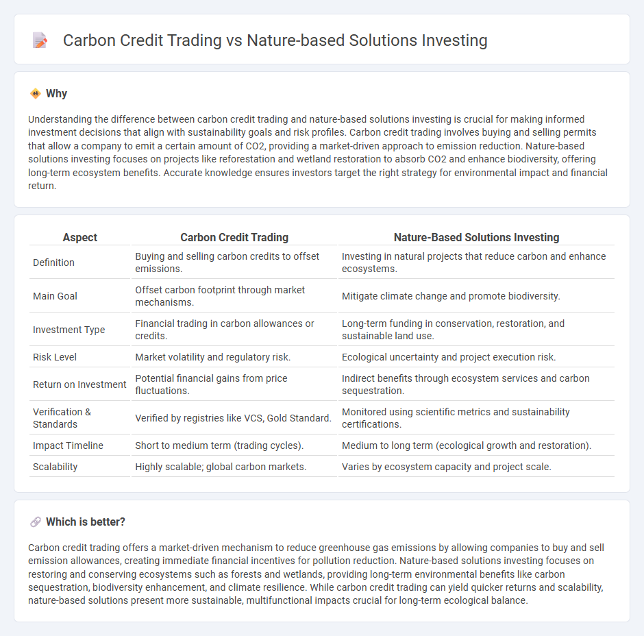 Carbon Credit Trading vs Nature-Based Solutions Investing in Investment