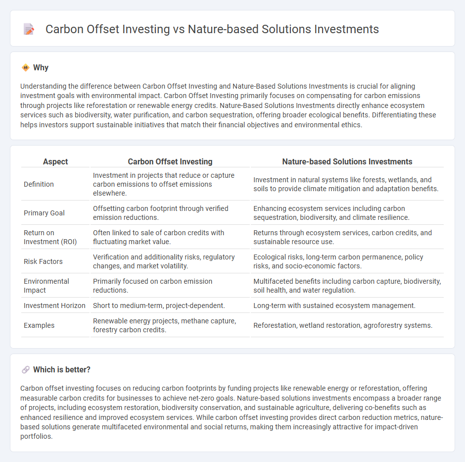 Carbon Offset Investing vs Nature-Based Solutions Investments in Investment