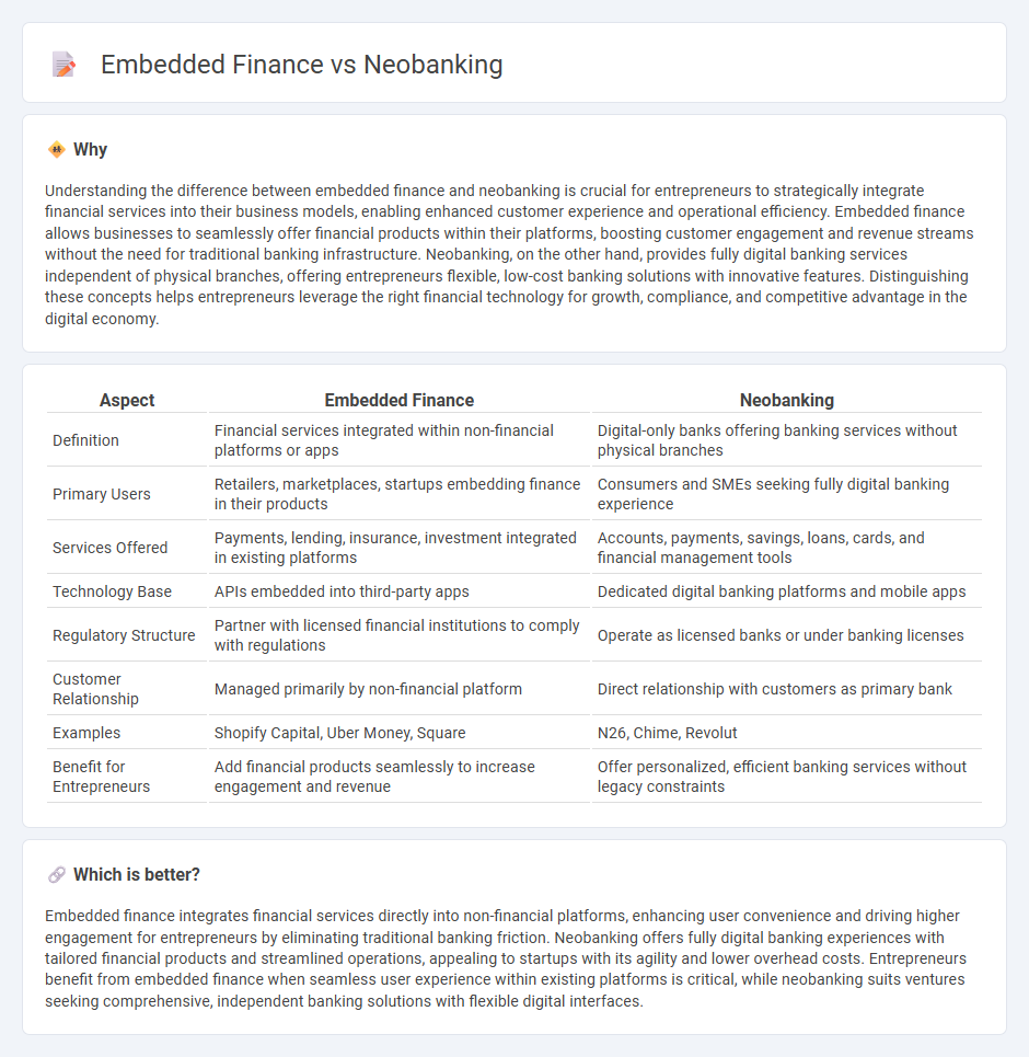 Embedded Finance vs Neobanking in Entrepreneurship
