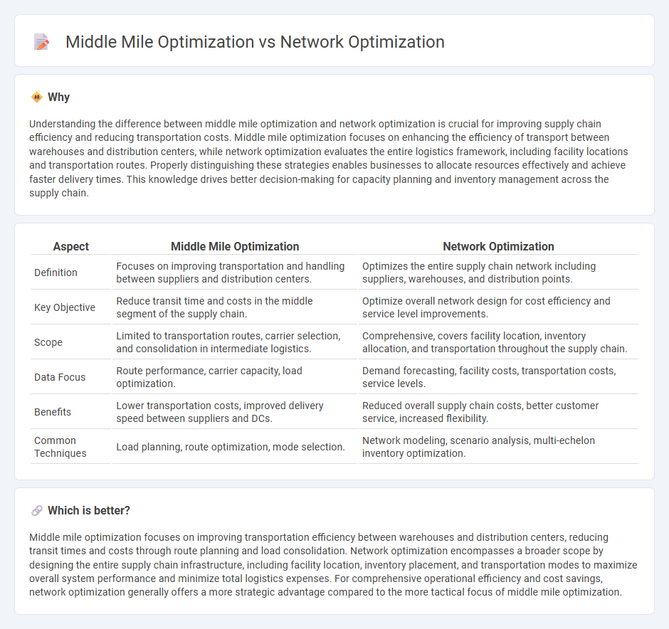 Middle Mile Optimization vs Network Optimization in Logistics