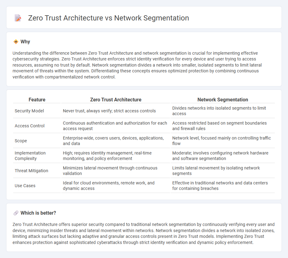 Zero Trust Architecture vs Network Segmentation in Technology