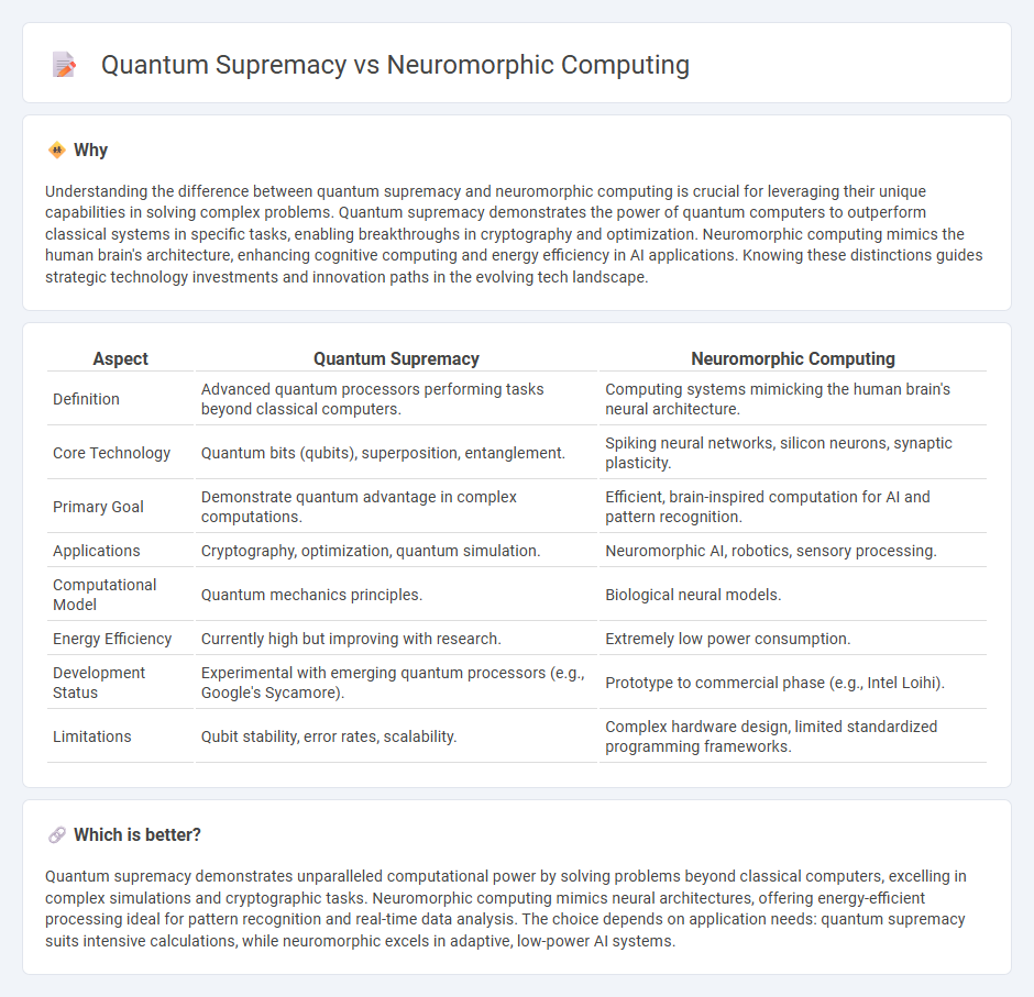 Quantum Supremacy vs Neuromorphic Computing in Technology