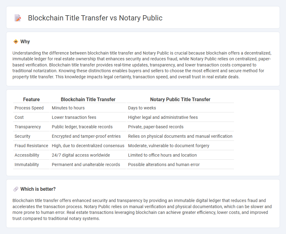 Blockchain Title Transfer vs Notary Public in Real Estate