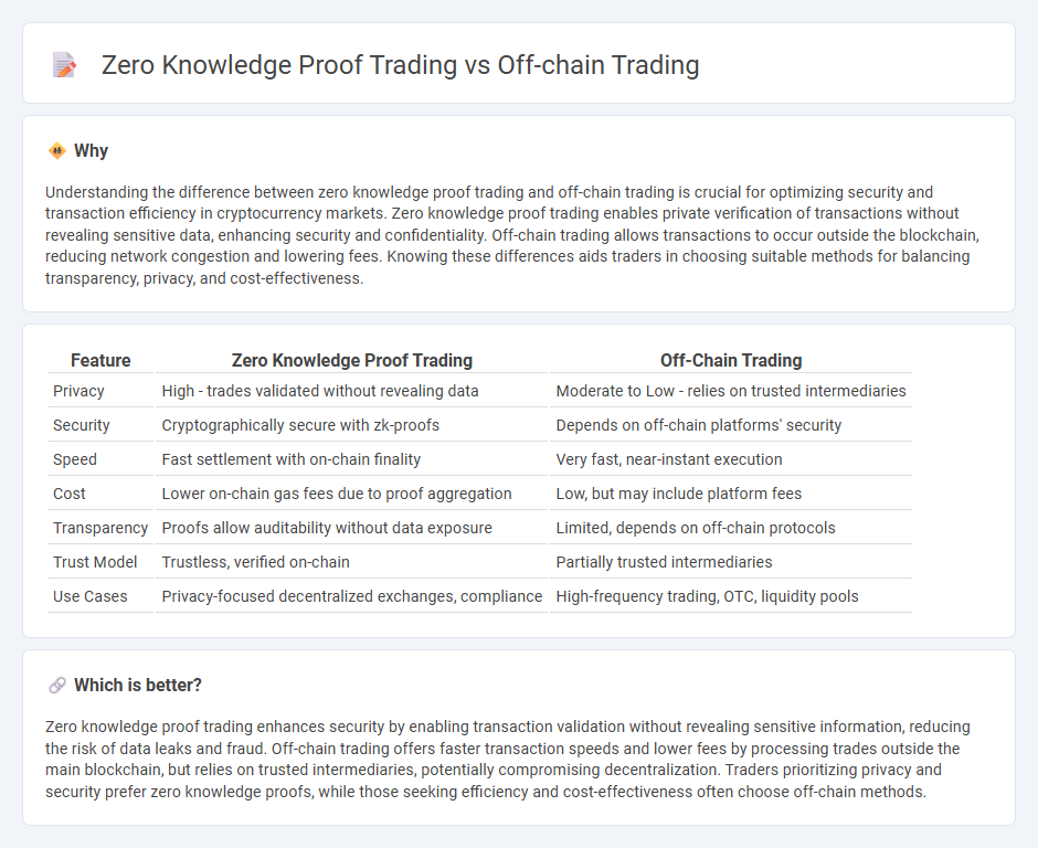 Zero Knowledge Proof Trading vs Off-Chain Trading in Trading