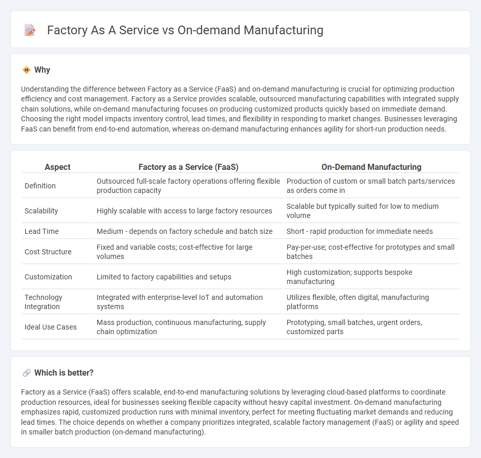 Factory As A Service vs On-Demand Manufacturing in Manufacturing