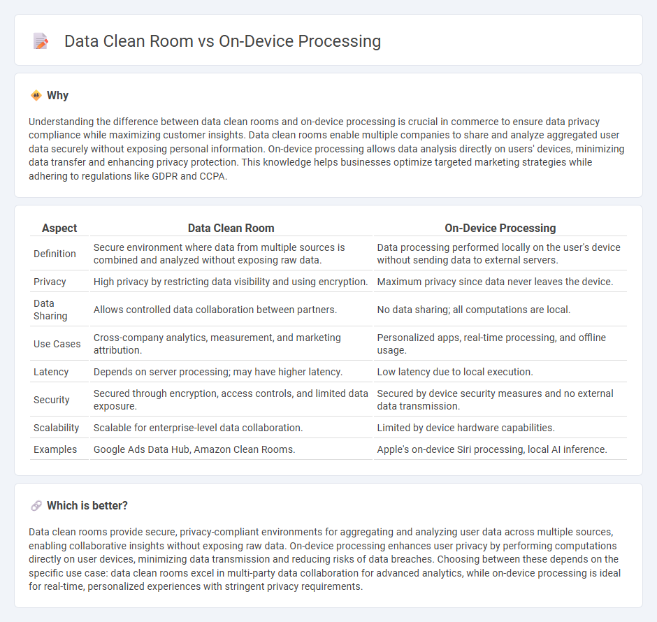 Data Clean Room vs On-Device Processing in Commerce