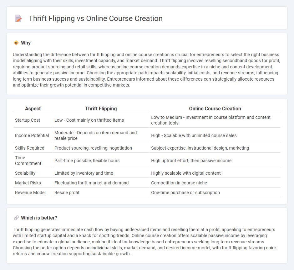 Thrift Flipping vs Online Course Creation in Entrepreneurship