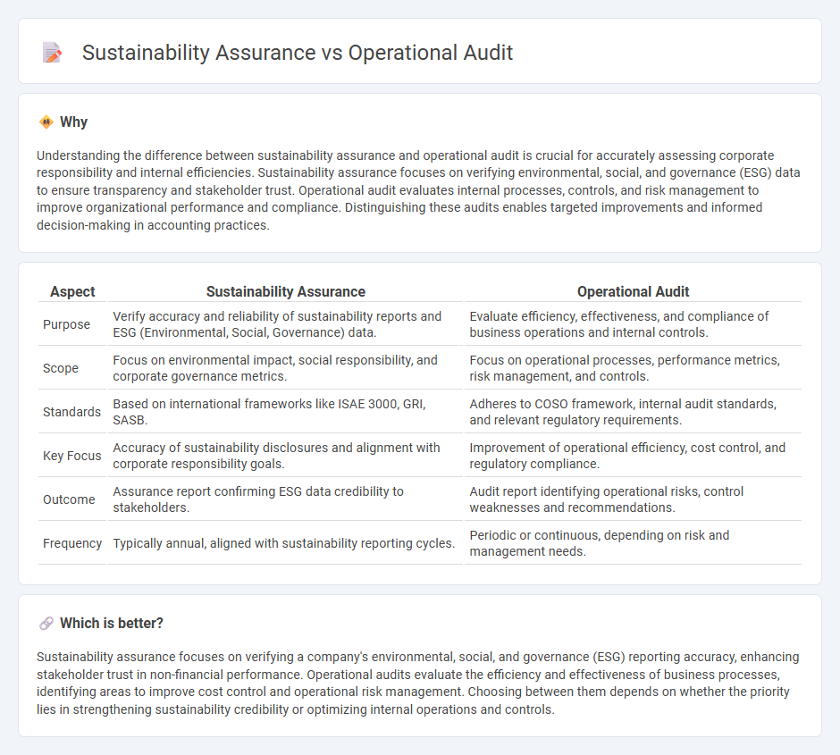Sustainability Assurance vs Operational Audit in Accounting