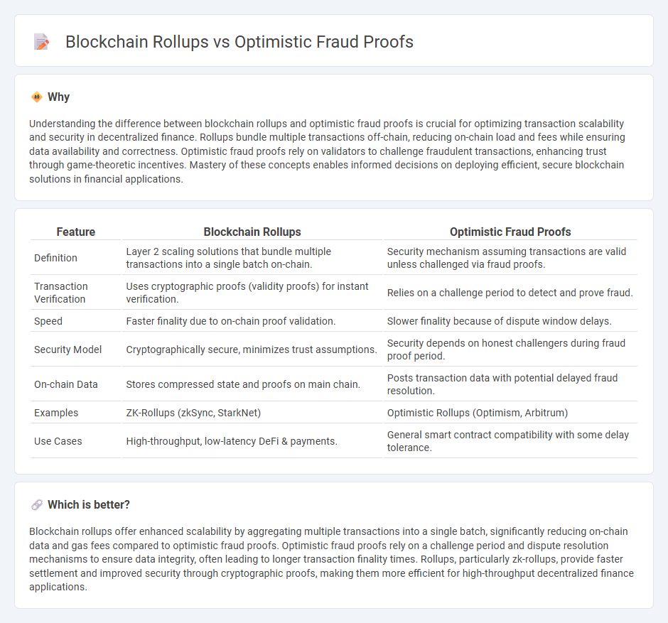 Blockchain Rollups vs Optimistic Fraud Proofs in Finance