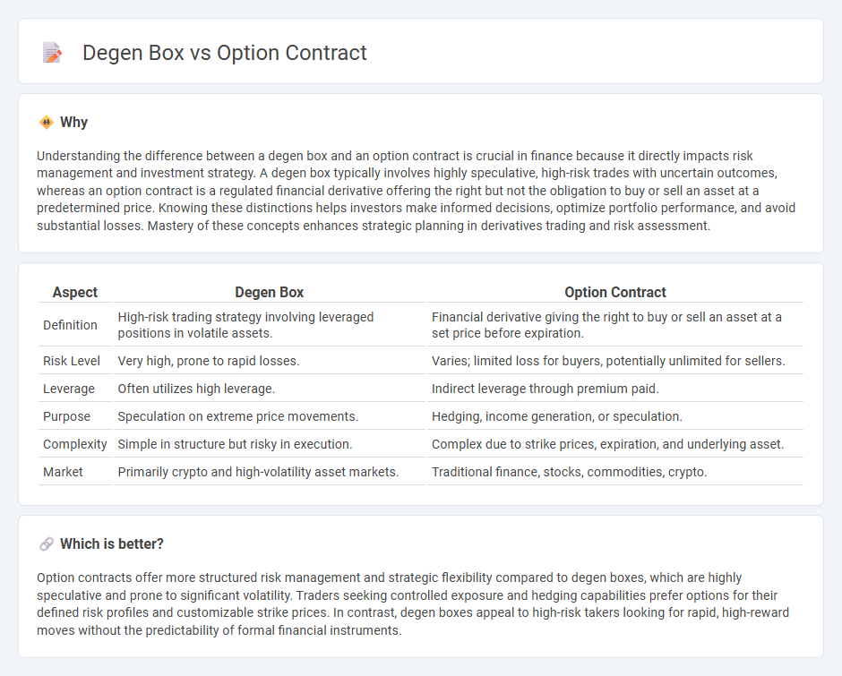 Degen Box vs Option Contract in Finance