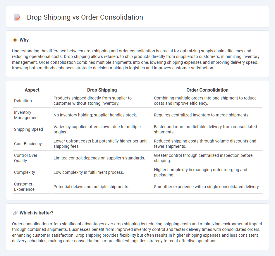 Drop Shipping vs Order Consolidation in Logistics